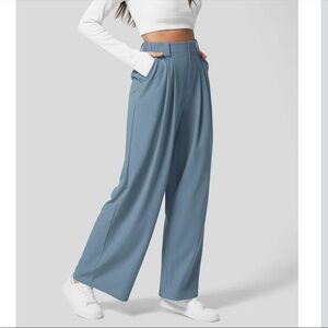 HALARA Slate Blue Wide-Leg Pants
